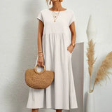 Gabrielle™ — Vestido midi fluido de elegancia atemporal