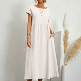 Gabrielle™ — Vestido midi fluido de elegancia atemporal