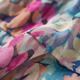 Noa | Vestido Midi Estampado Mujer Escote en V Manga 3/4 Cintura Fruncida