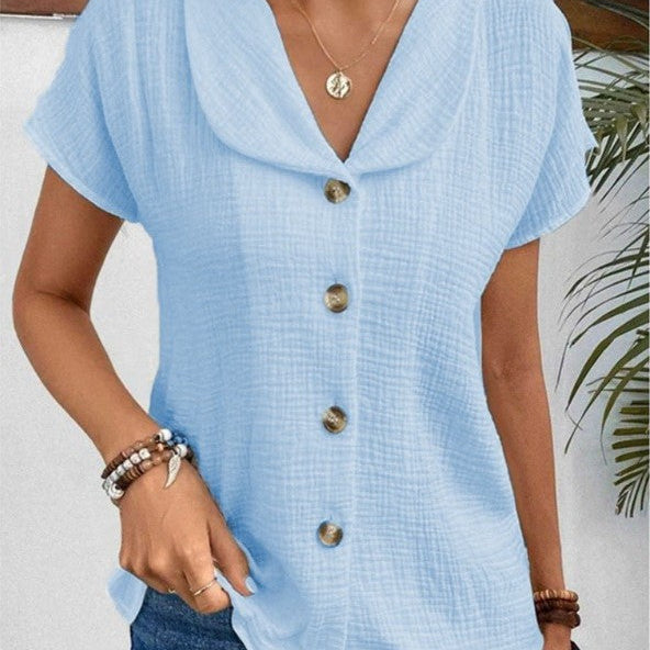 Ellen | Blusa Elegante con Cuello y Botones