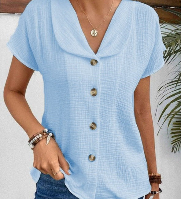 Ellen | Blusa Elegante con Cuello y Botones