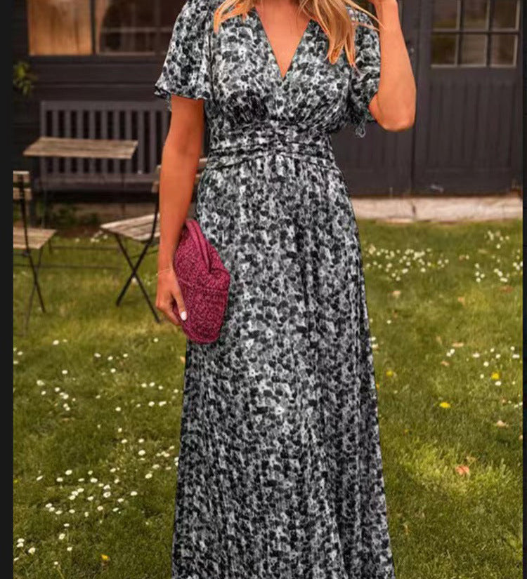 Dianne | Vestido largo fluido con flores