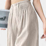 Ilyana | Pantalones de Cintura Alta y Pierna Ancha