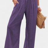 Lexia | Pantalón de Algodón y Lino con Corte Fluido y Elegancia Natural