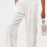 Lexia | Pantalón de Algodón y Lino con Corte Fluido y Elegancia Natural