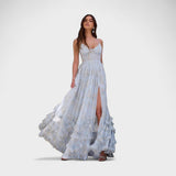 Belma | Vestido largo bohemio con abertura y volantes