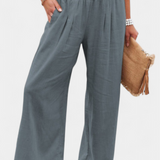 Lexia | Pantalón de Algodón y Lino con Corte Fluido y Elegancia Natural