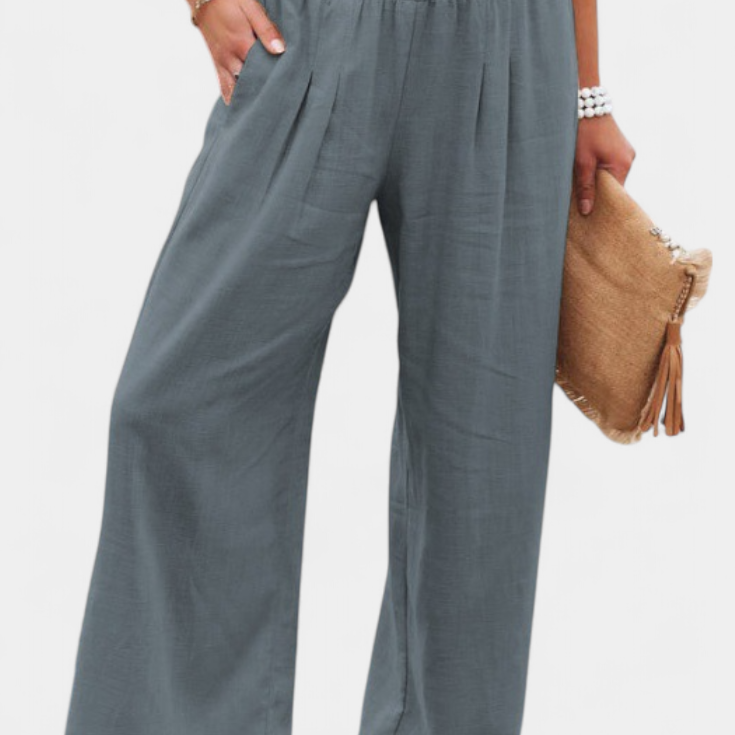 Lexia | Pantalón de Algodón y Lino con Corte Fluido y Elegancia Natural
