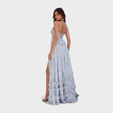 Belma | Vestido largo bohemio con abertura y volantes