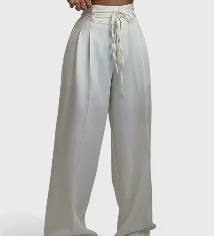 Azra | Pantalones de pierna ancha con cordones