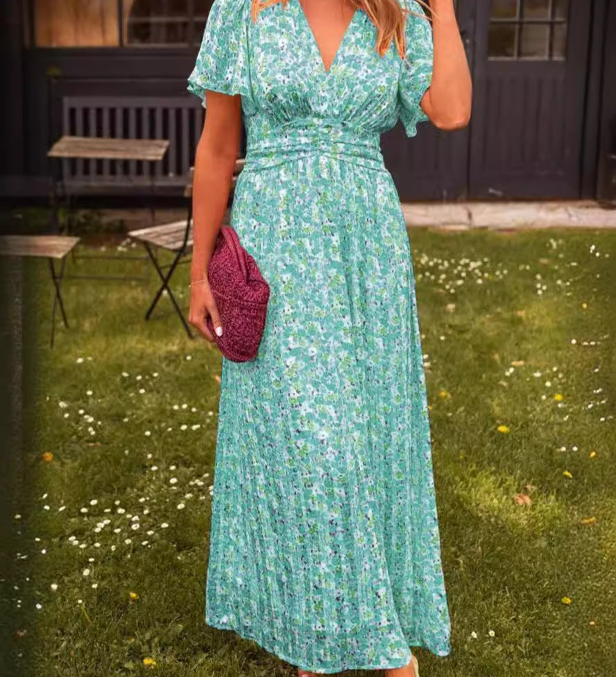 Dianne | Vestido largo fluido con flores