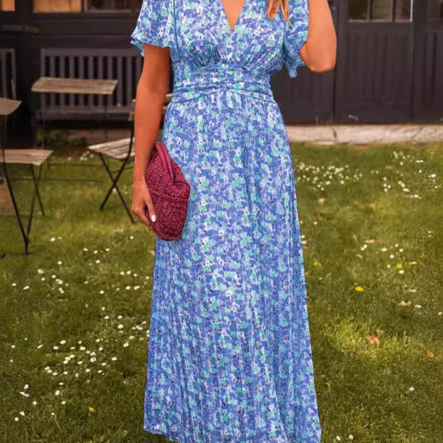 Dianne | Vestido largo fluido con flores