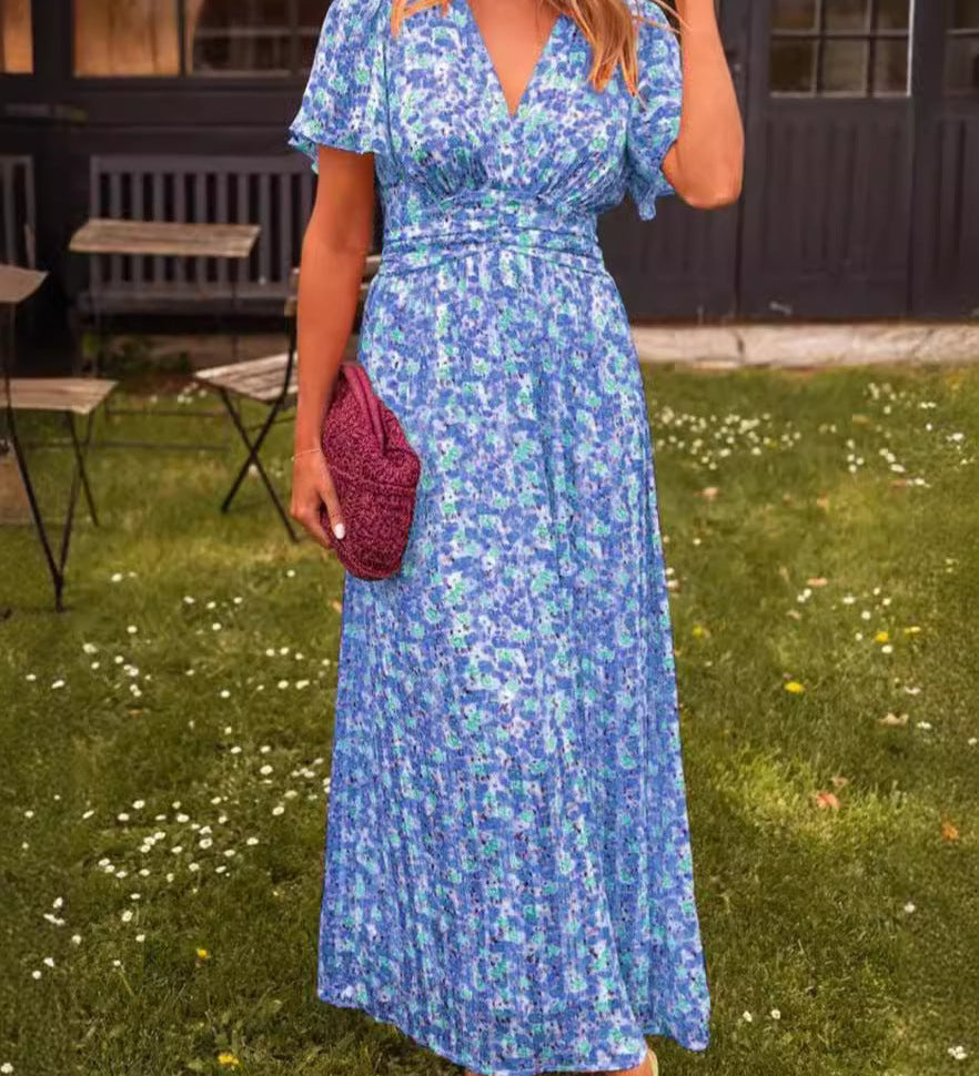 Dianne | Vestido largo fluido con flores