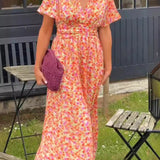 Dianne | Vestido largo fluido con flores