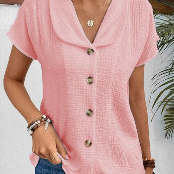 Ellen | Blusa Elegante con Cuello y Botones
