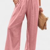 Lexia | Pantalón de Algodón y Lino con Corte Fluido y Elegancia Natural