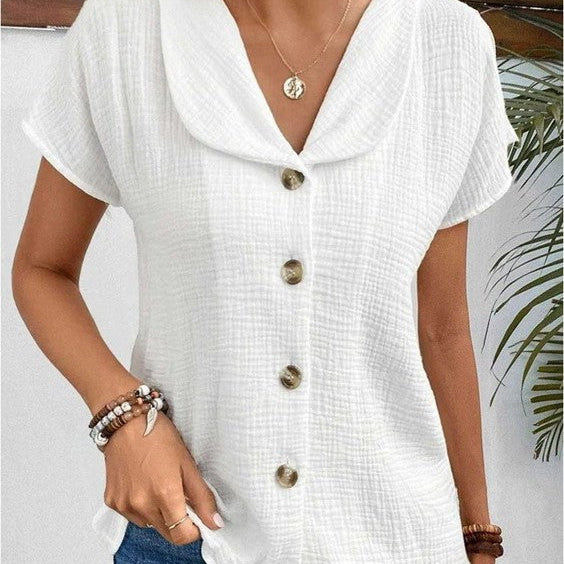 Ellen | Blusa Elegante con Cuello y Botones