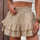 Jammie | Falda corta bohemia con volantes y capas casuales