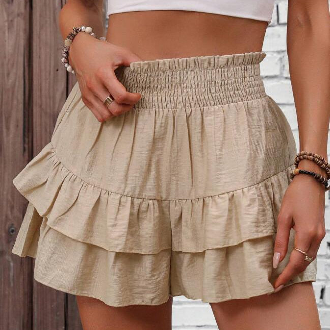 Jammie | Falda corta bohemia con volantes y capas casuales