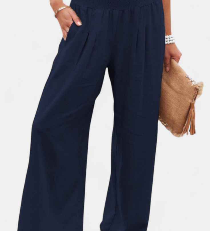 Lexia | Pantalón de Algodón y Lino con Corte Fluido y Elegancia Natural