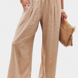 Lexia | Pantalón de Algodón y Lino con Corte Fluido y Elegancia Natural