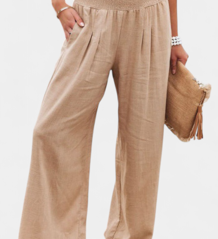Lexia | Pantalón de Algodón y Lino con Corte Fluido y Elegancia Natural