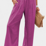 Lexia | Pantalón de Algodón y Lino con Corte Fluido y Elegancia Natural