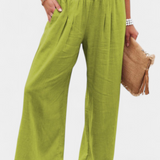 Lexia | Pantalón de Algodón y Lino con Corte Fluido y Elegancia Natural