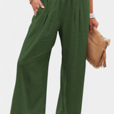 Lexia | Pantalón de Algodón y Lino con Corte Fluido y Elegancia Natural