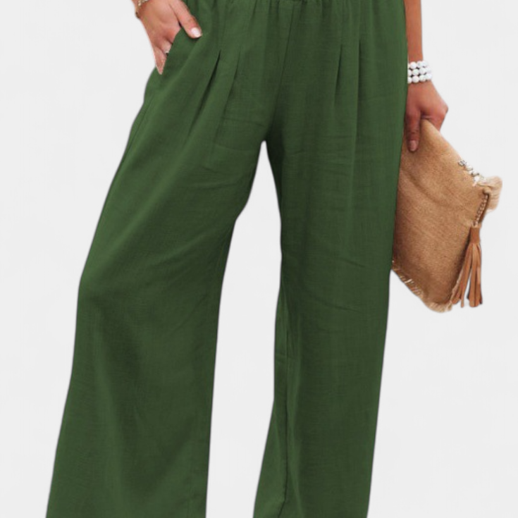 Lexia | Pantalón de Algodón y Lino con Corte Fluido y Elegancia Natural