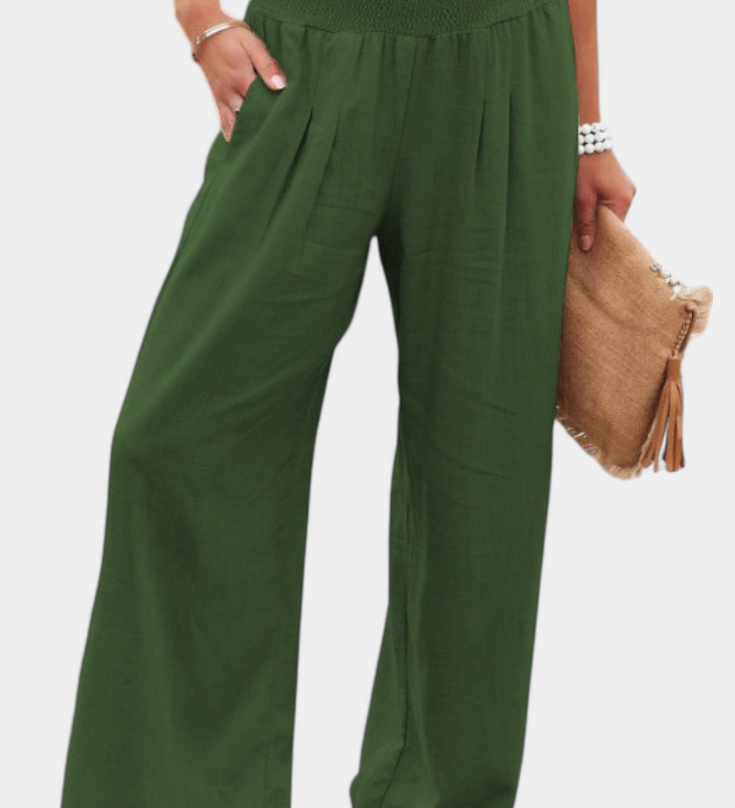 Lexia | Pantalón de Algodón y Lino con Corte Fluido y Elegancia Natural
