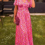 Dianne | Vestido largo fluido con flores