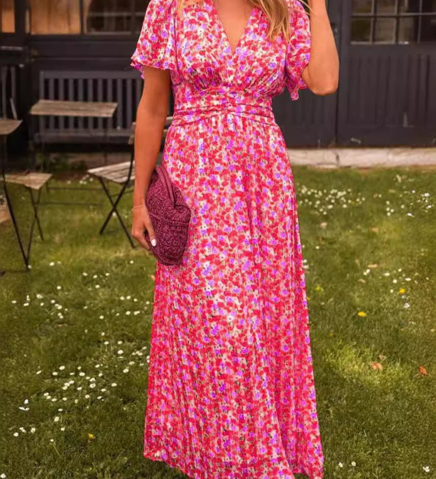 Dianne | Vestido largo fluido con flores