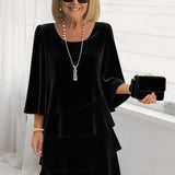 Gilda | Vestido midi elegante con volantes
