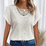 Fatou | Top elegante con detalles de encaje