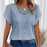 Fatou | Top elegante con detalles de encaje