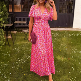 Dianne | Vestido largo fluido con flores