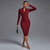 Samara | Vestido de Manga Longa con Escote en V