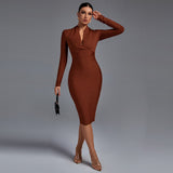 Samara | Vestido de Manga Longa con Escote en V