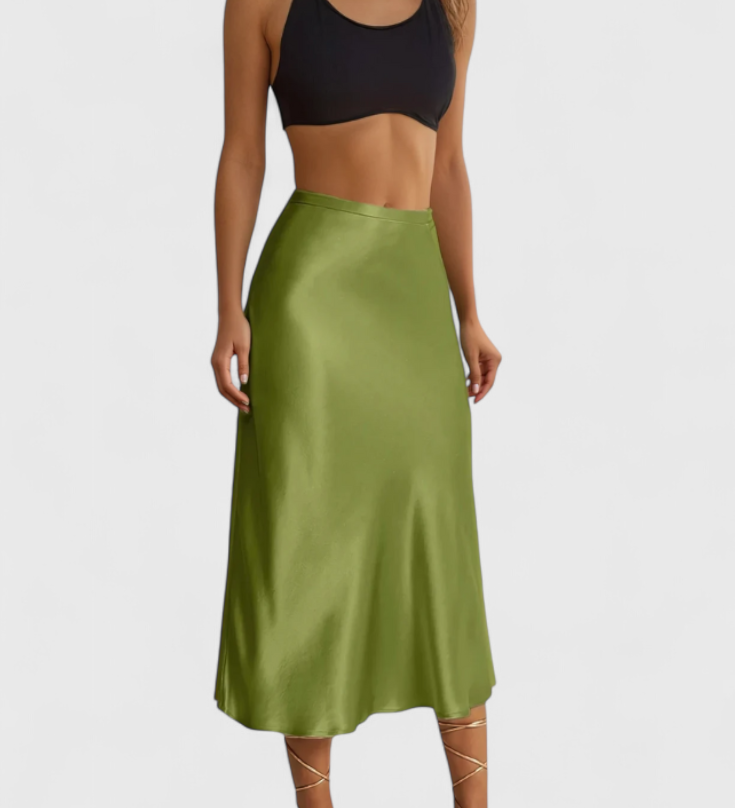 Maxima | Falda Midi con Cintura Alta