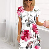 Bilha | Vestido elegante fluido con volantes