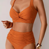 Blandine | Conjunto de bikini de verano de talle alto
