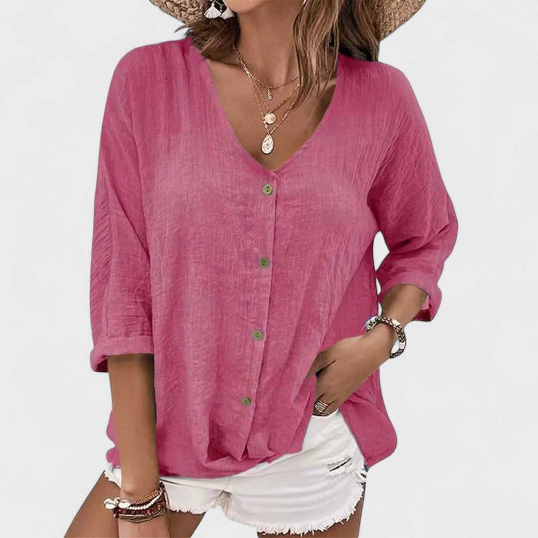 Audrey | Blusa de Lino de Verano