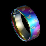 Zinnia™ | Anillo de Huella de Patita Arcoíris
