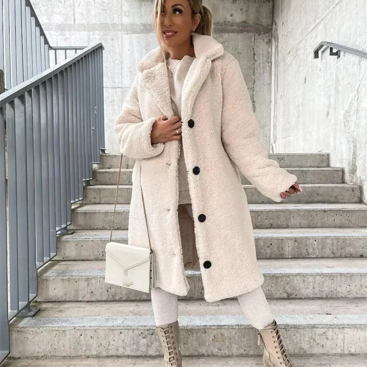 Seraphina | Elegante abrigo de lana teddy