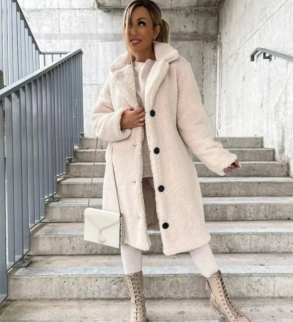 Seraphina | Elegante abrigo de lana teddy