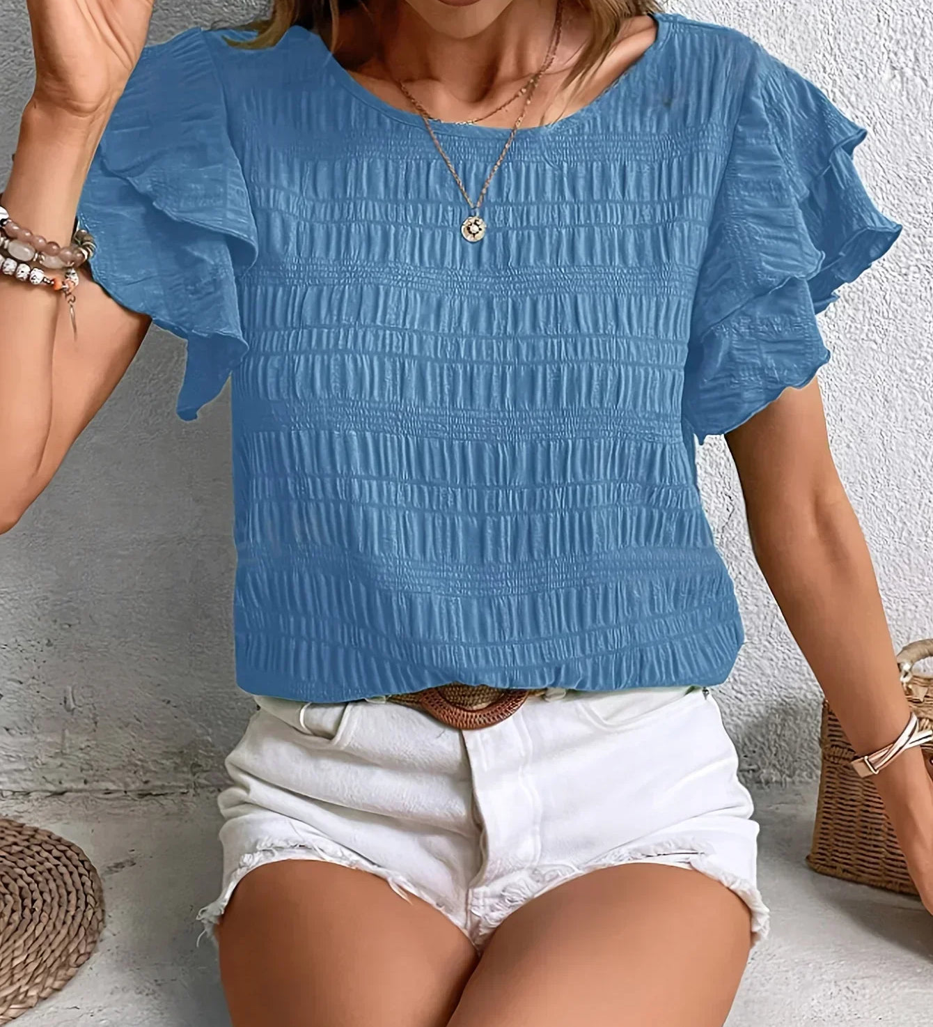 Charmaine™ | Blusa Ligera y Fresca con Divertidos Volantes