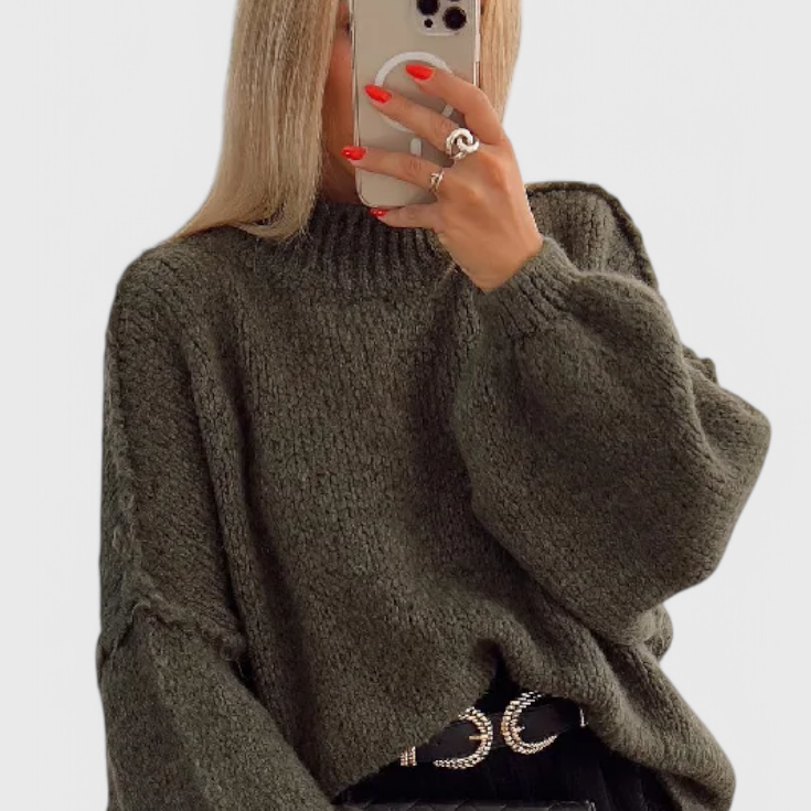 Cassia | Jersey de Punto Oversized con Mangas Globo