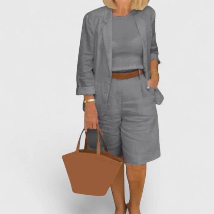 Herminia | Conjunto de Traje Elegante de 2 Piezas