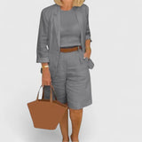 Herminia | Conjunto de Traje Elegante de 2 Piezas